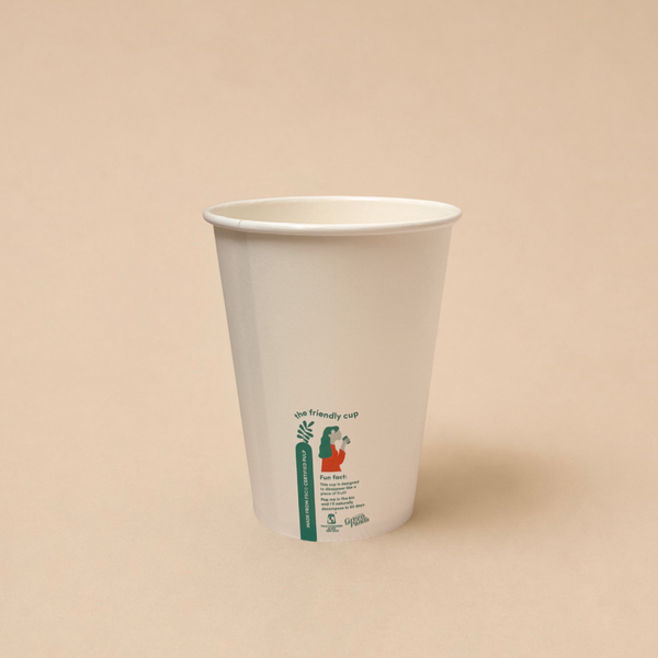 Home Compostable White Cups (no PLA, no PE)