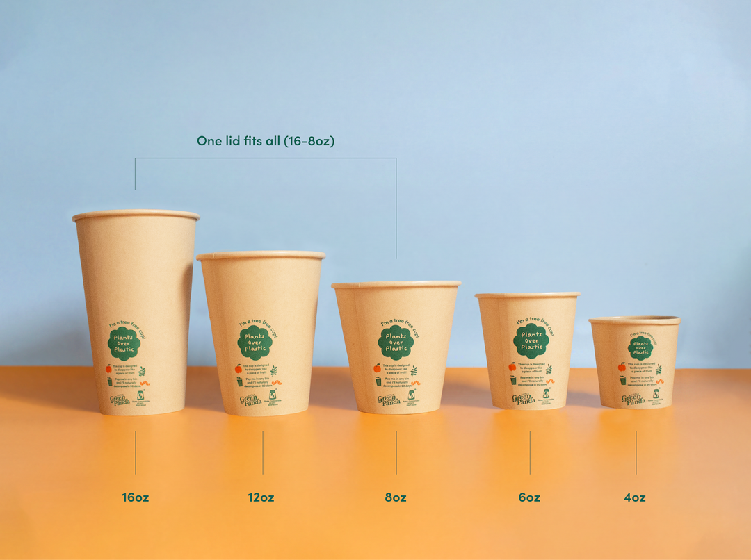 Home Compostable Tree-Free Cups (no PLA, no PE) – Little Green Panda
