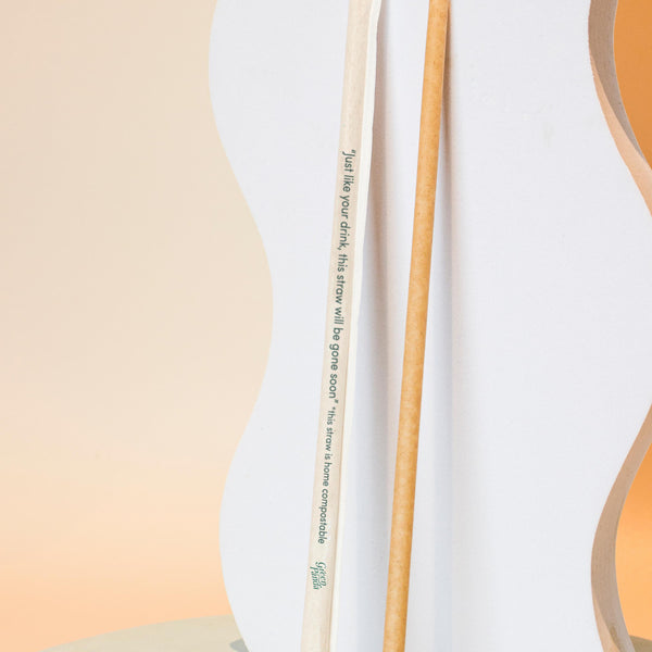 Sugar Cane Straws PLA-Free - Paper Wrapped
